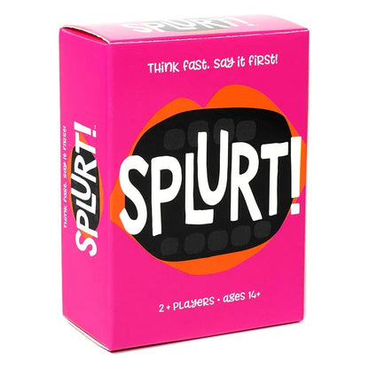 Splurt! Think Fast Say It First! Portable Party Card Travel Game Pink Board Game Birthday Gifts
