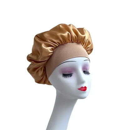 Hundreds of High Elasticity Hair Care Cap Moon Hat Wrapped Headscarf Beauty Cap Shower Cap Female Nursing Satin Sleeping Cap