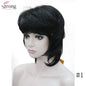 StrongBeauty Women Synthetic wig Short Hair Auburn/Blonde Natural wigs Capless Layered Hairstyles