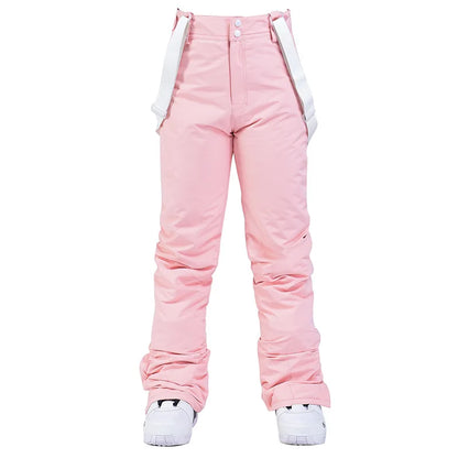 Cheap Women's and Men's Ice Snow Pants Outdoor Snowboarding Clothing Strap Trousers Skiing Suit Wear 10K Waterproof