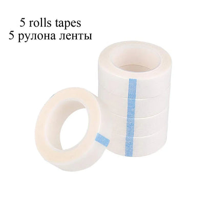 5Pcs Breathable Medical Paper Tapes Eyelash Extension Lint White Tape Eye False Lashes Patch Eyelid Sticker