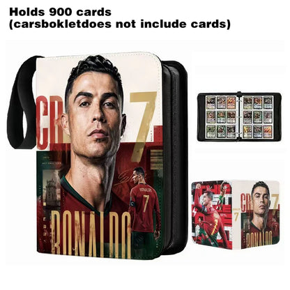 2026 World Cup Football Star Ronaldo Messi Mbappé 400/900pcs Album Book Folder Card Slots Collections Zipper Card Binder Holder