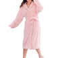 Thicken Fuzzy Robes Bathrobe Long Women Cute Ear Warm Hooded Robe Coral Fleece Kimono Bath Robe Dressing Gown Velvet Sleepwear