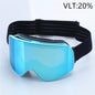 Big Ski Snowboard Goggles Women Men Skiing Eyewear Mask UV 400 Snow Protection Over Glasses Adult Double Anti-Fog Cylindrical