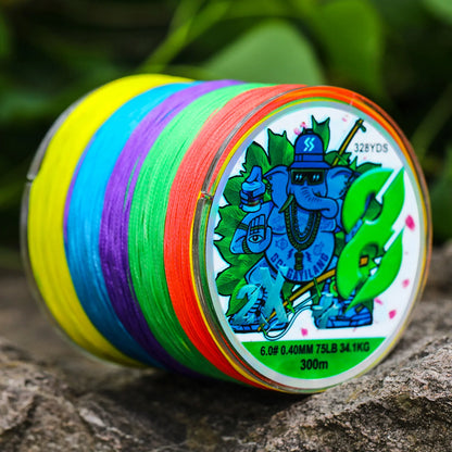 Sougayilang X8 300m Fishing Line 8 Strands Braided Fishing Line Abrasion Resistant Multifilament Carp Fishing Line 16-75LB