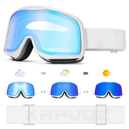 KAPVOE Sale OTG Photochromic Ski Snowboard Goggles Women Men Outdoor Sports Skiing Eyewear UV 400 Winter Snow Protection Glasses