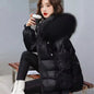 2025 Winter Fashion New Warm Duck Down Jacket Women's Clothes Glossy Fur collar Thicken Parka Short Down Coat Female Trend