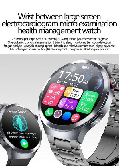 2025 New For HUAWEI Uric Acid Blood Pressure Blood oxygen Body Analysis Smart Watch ECG+PPG Clock Bluetooth call Smart watch Men
