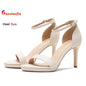 Summer Women's Sandals Solid Color Simple Fashion Buckle Comfortable Casual Sandals Shoes Sexy Elegant Banquet Party High Heels