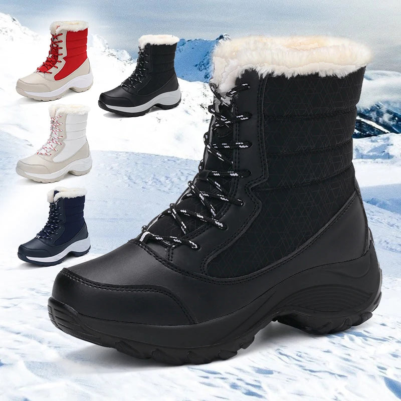 Snow Boots for Women Platform Shoes Boots Plush Keep Warm Women's Thigh High Boots Winter Ankle Boots Comfortable Walking Shoes