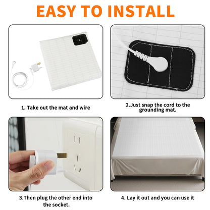 Grounding Bed Sheet with Organic Cotton Natural Wellness Healthy Earth Energy Mat