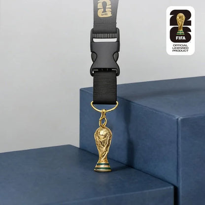 Official Licensed FIFA 2026 World Cup USA Canada Mexico Black Trophy Lanyard Football Fans Neck Strap Pendant Accessories