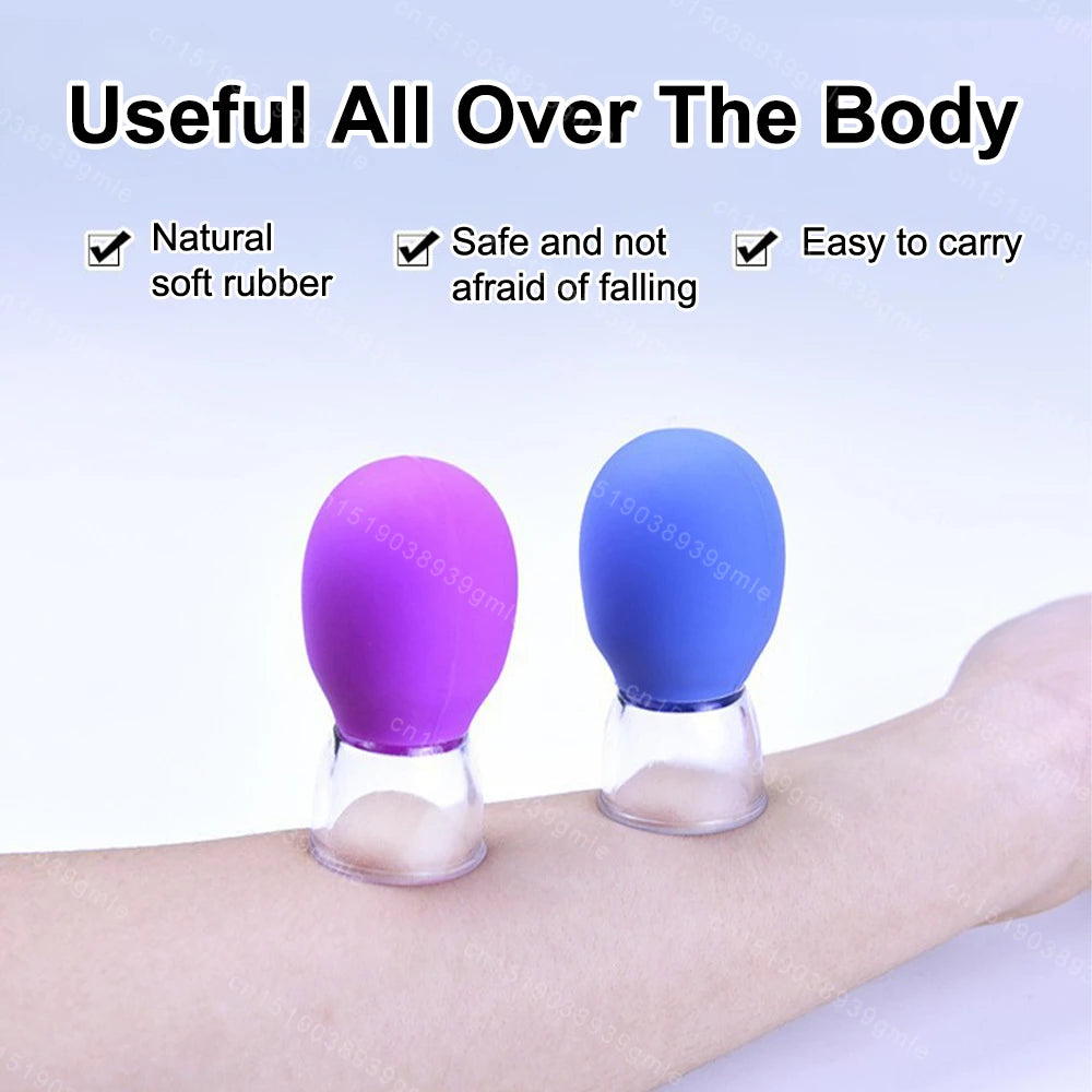 Silicone Cupping Massage Cup Body Face Neck Eye Massager Vacuum Body Facial Care Facial Steaming Pore Cleaner Tool Skin Care