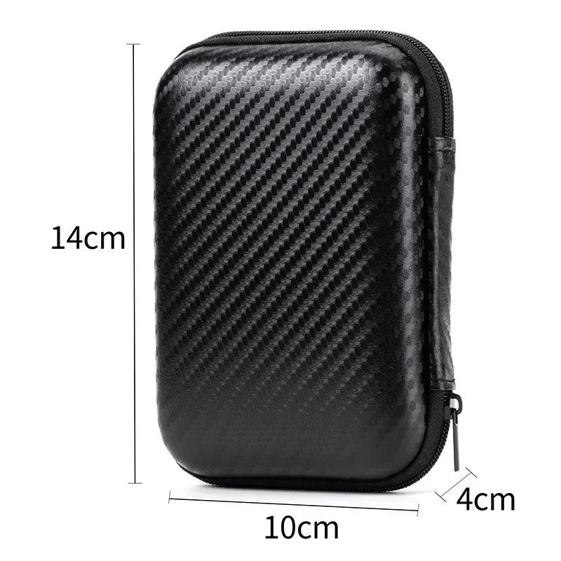 Stylish Eva Headphone Data Cable Storage Hard Drive Bag Simple Portable Charger Headphone Zipper Box