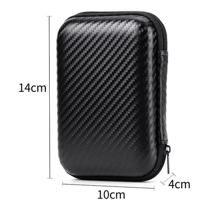Stylish Eva Headphone Data Cable Storage Hard Drive Bag Simple Portable Charger Headphone Zipper Box