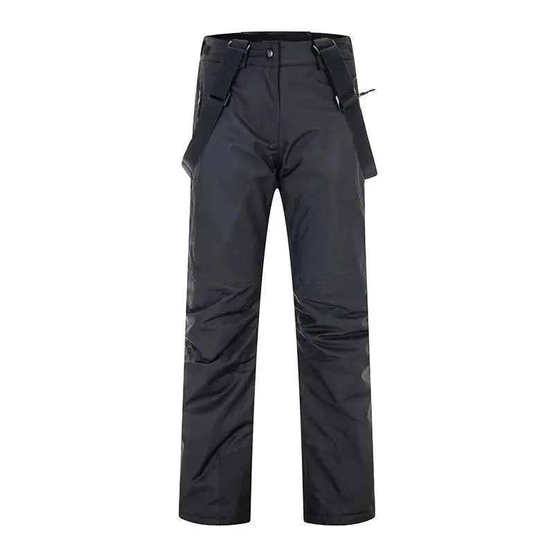 New High Quality Men Women Winter Thick Warm Skiing Pants Windproof Waterproof Breathable Suspender Trousers Snowboard Pants