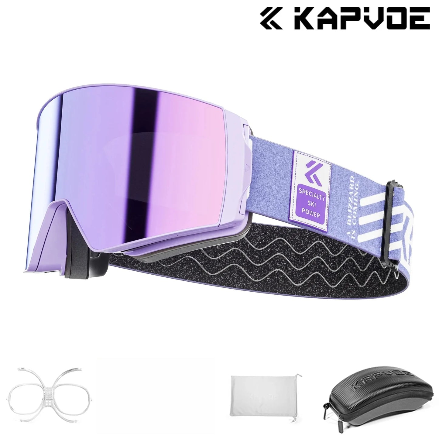 Kapvoe Snow Ski Goggles Snowboarding  Skiing Mask for Men Women Anti-Fog Lens Kit UV400 Protection Snowmobile Glasses Motorcycle