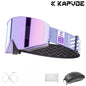 Kapvoe Snow Ski Goggles Snowboarding  Skiing Mask for Men Women Anti-Fog Lens Kit UV400 Protection Snowmobile Glasses Motorcycle