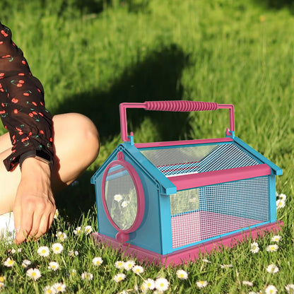 New 4 Color Portable Butterfly Insect Habitat Cage with Carrying Handle Collapsible Breathable Mesh Caterpillars Cage for Insect