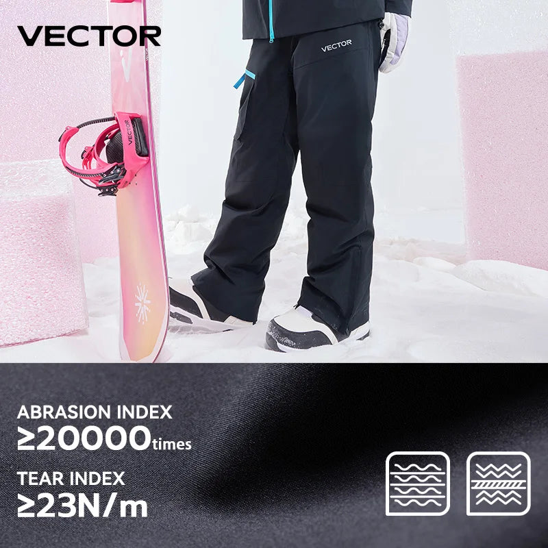 VECTOR  Woman Man Winter Ski Pants Outdoor High Quality Windproof Waterproof Warm Snow Trousers Winter Ski Snowboarding Pants