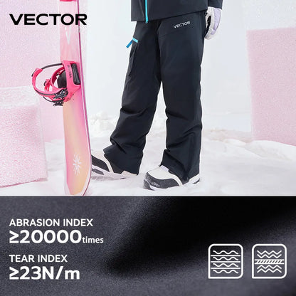 VECTOR  Woman Man Winter Ski Pants Outdoor High Quality Windproof Waterproof Warm Snow Trousers Winter Ski Snowboarding Pants
