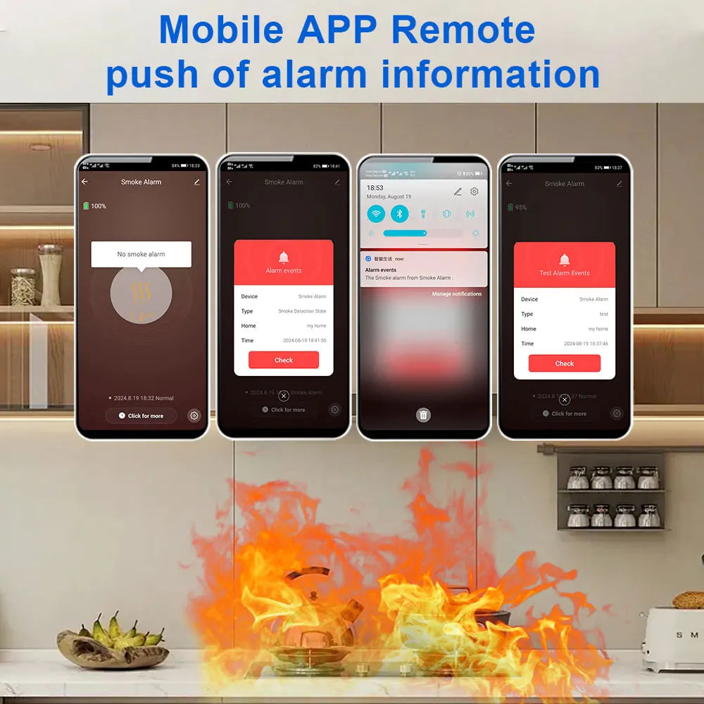 PGST Tuya Smart Wifi Smoke Sensor Smoke Detector Sensor Home Security For Security System Via Smart Life APPSmoke DetectorsGoWisse.com