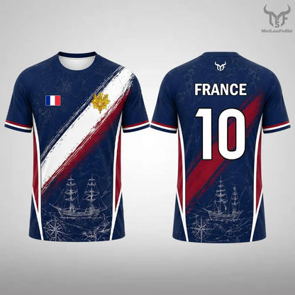France Flag Printed T-shirt 2026 Summer Men Quick Dry Soccer Jersey Unisex Streetwear Casual Sports Short Sleeve Tee Fans Gift