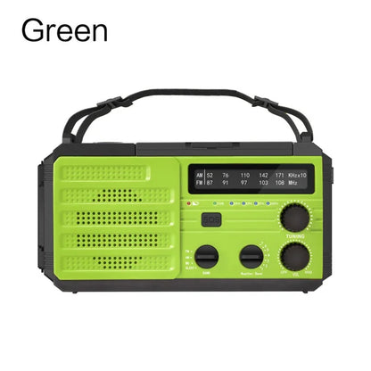 Portable Solar Hand Crank AM/FM Radio for Survival,Rechargeable Battery Powered Radio,USB Charger,Flashlight,Reading Lamp