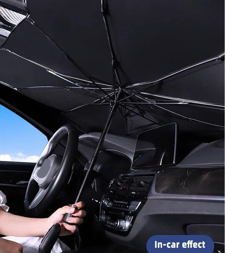 Car Sunshade Umbrella For Auto Shading Car Sun Shade Protector Parasol Summer Sun Interior Windshield Protection Accessories