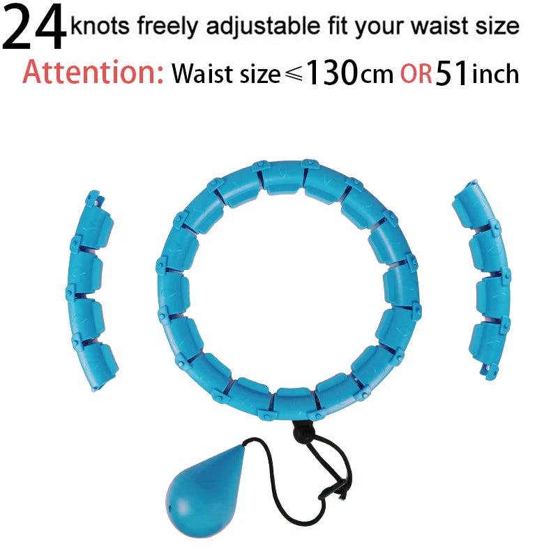32/24/28 Section Adjustable Sport Hoops Abdominal Waist Exercise Detachable Hoola Massage Fitness Hoop Training Weight Loss