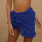 New Women Mesh Wrap Skirts Bikini Cover-Ups Ruffle Kaftan Sarong Sexy Beach Skirt Cover-Ups 9 Color