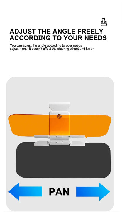 SEAMETAL Car Sun Visor HD View Day and Night Car Anti-glare Sun Visor Sun UV Blocked Clearly View Safety Driving Accessories