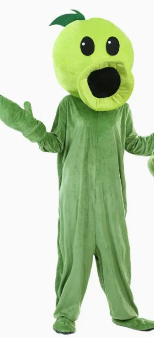 New Girls Boys Scary Zombies Costume Adult Zombie Sunflower Pea Shooter Costume Suit For Halloween Sunflower Stage Show Costumes