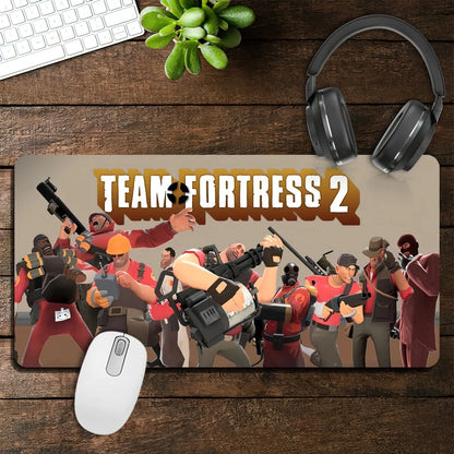 Game T-Team F-Fortress 2 Mousepad Computer Laptop Extended Mouse Mats Large Rubber Keyboards Table Mat Accessories