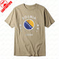 Bosnia 2026 Tee Bosnia Flag Football Soccer High Quality Cotton Shirt Vintage Classic Summer Breathable Clothes for Women Men
