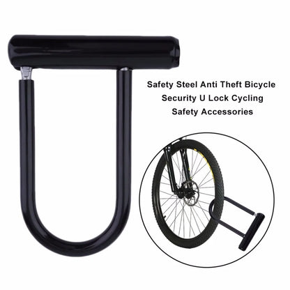 Bicycle U Lock Portables MTB Road Mountain Bike Wheel Lock Steel Anti-theft Safety Motorcycle Scooter Cycling Bicycle Accessorie