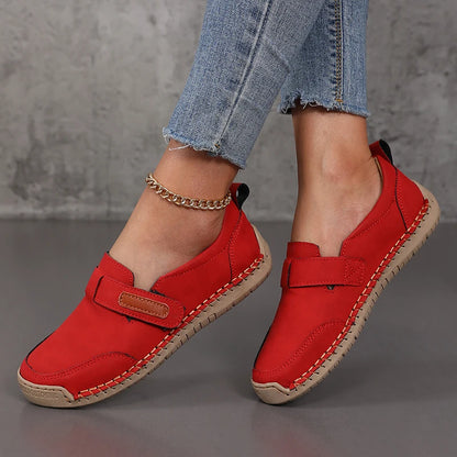 Handmade Leather Women Shoes Casual Comfortable Slip on Loafers Women Leather Shoes Moccasins Walking Shoes Summer Direct Sales
