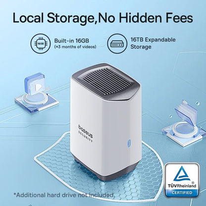 Baseus Security Protection Outdoor Camera N1 Series 2K 2-Cam Kit Wireless Home Security 210-Day Battery Life HomeKit 16TB Memory