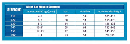 Cartoon Heroes Cosplay Costumes Boys Jumpsuit Bat Costume Set With Cardigan Mask Men Halloween Carnival Girls Party Gifts