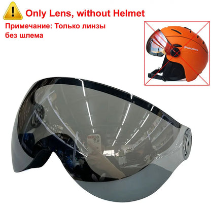 MOON Skiing Helmet With Goggles PC+EPS High-Quality Ski Helmet For Adult Outdoor Snowboard Skateboard Helmet Protective Ski Gear