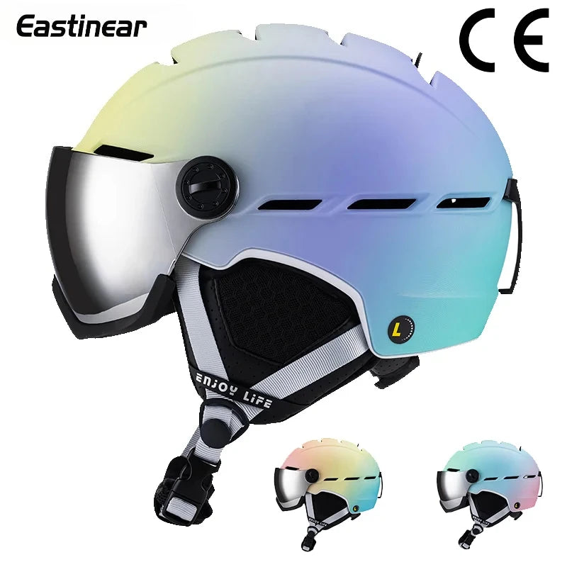 Eastinear integrated Helmet ski anti-collision warmth men and women outdoor single boardsnowboard helmet double ski equipment
