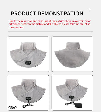 Electric Heating Pad Neck Shoulder Shawl Winter Rapid Heating Blanket Heated Massage Cape Pad Cervical Massager Relieve Fatigue
