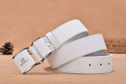 New men's belt korean fashion smooth buckle business casual belt fashion young men's trouser designer luxury brand belts