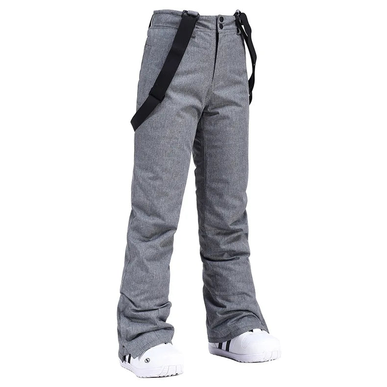 Cheap Women's and Men's Ice Snow Pants Outdoor Snowboarding Clothing Strap Trousers Skiing Suit Wear 10K Waterproof