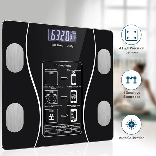 Body Fat Smart Scale,LED Digital Display, 12 Essential Measurements.