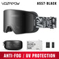 Vozapow Ski Goggles Magnetic Double Layer Anti Fog Professional Skiing Mask Men Women Super View Snowboard UV400 Snow Sunglasses