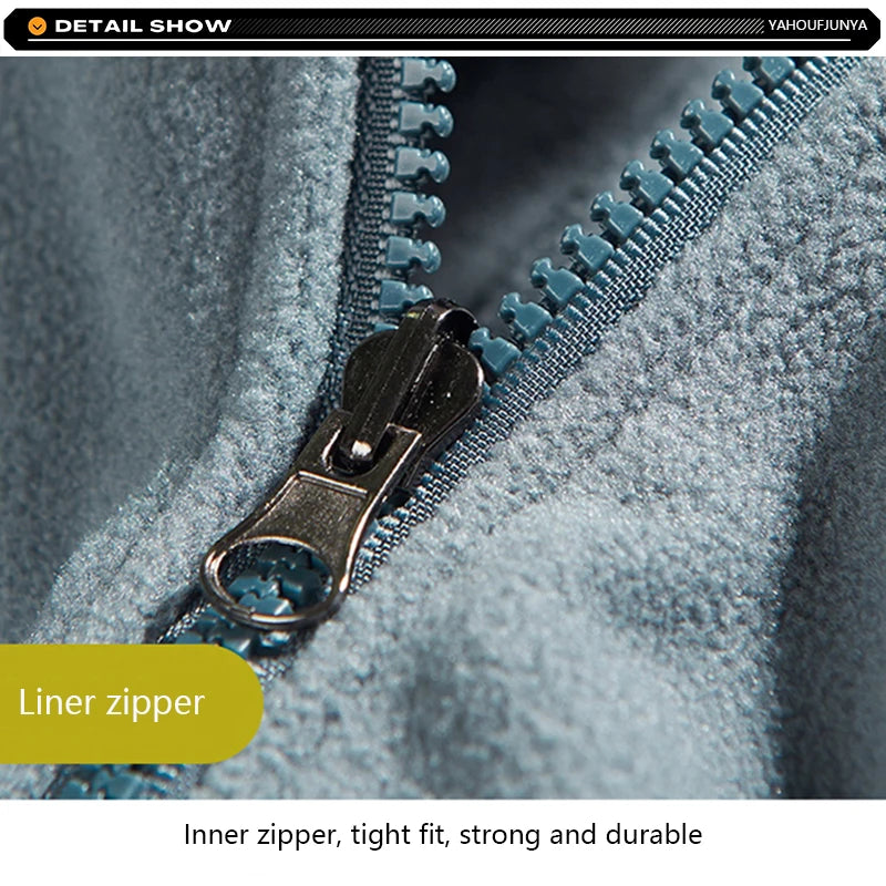 Winter Men Triple Windbreak Thick Warm Removable Hooded Jacket Men Autumn Hiking Outdoor Travel Camping Skiing Jacket Coat Male