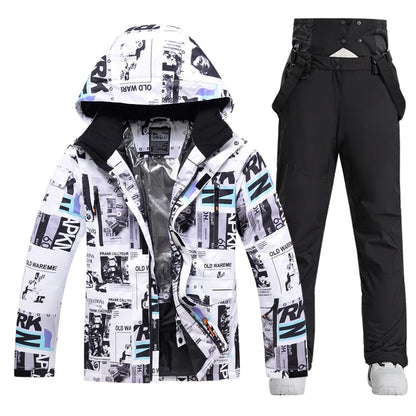 Ski Suit Men And Women Super Warm Thicken Waterproof Windproof Winter Snow Suits Skiing And Snowboarding Jackets + Pants Brands