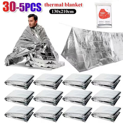 20 PACKS Extra Large 82"x 52 Emergency Solar Mylar Blanket Survival Safety