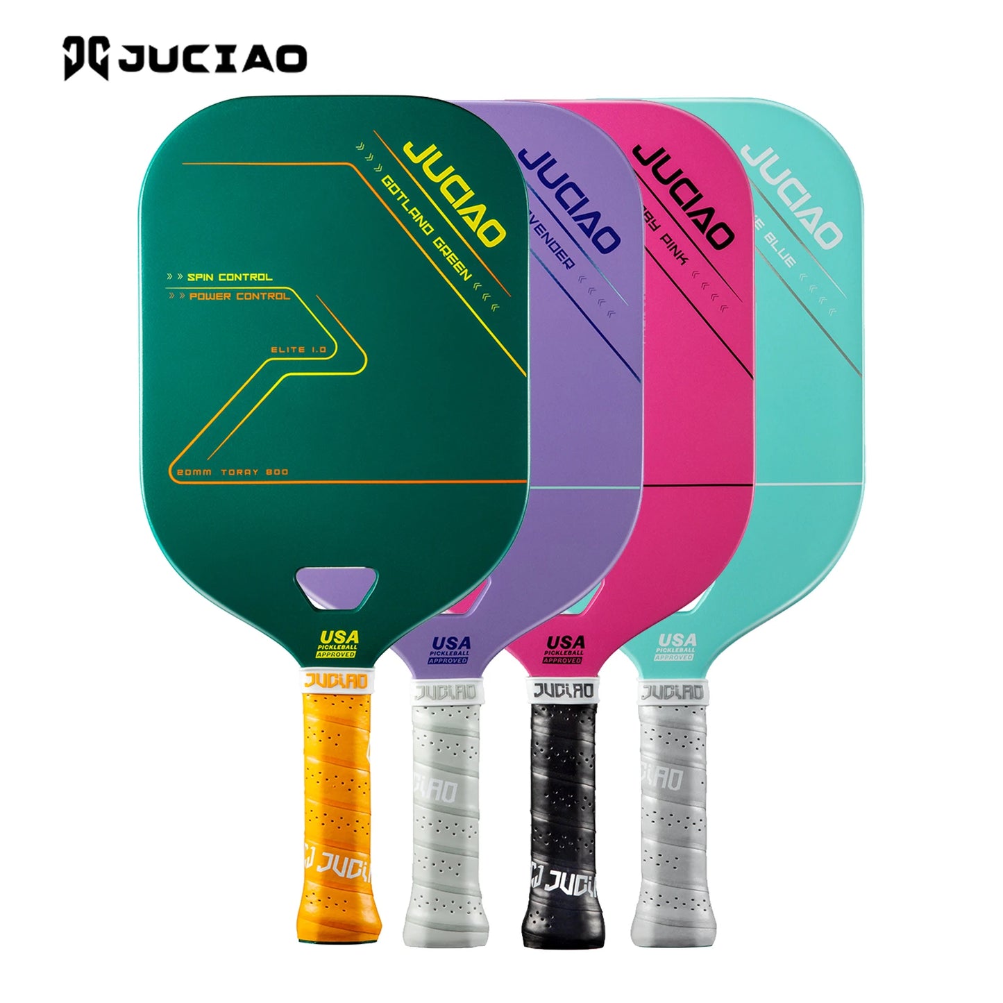 JUCIAO T800 Carbon Fiber Pickleball Paddle With Aero Throat  USAPA Approved 20MM Thermoformed Pickleball for Power & Control